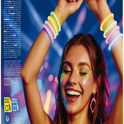 Bracelet coloré phosphorescent 100 pièces