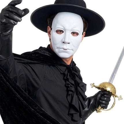 MASQUE POUR HOMME - PLASTIQUE DUR BLANC