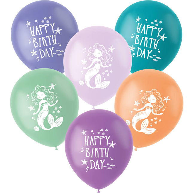 Bon anniversaire Ballons Mermaid 33cm