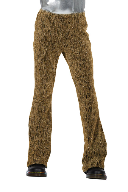 Gold Trousers Girl Glitter Flared