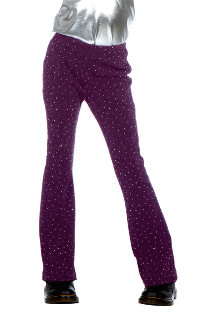 Purple Pants Girl Glitter Flared (pantalon évasé à paillettes)
