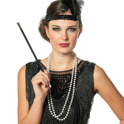 Ensemble d'accessoires Charleston noir 3 pièces