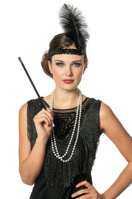 Ensemble d'accessoires Charleston noir 3 pièces