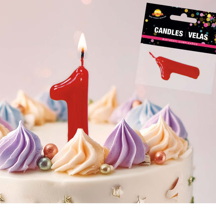 Bougie rouge 1 an 5.5cm