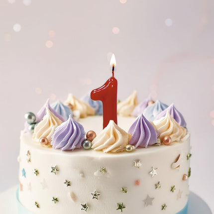 Bougie rouge 1 an 5.5cm