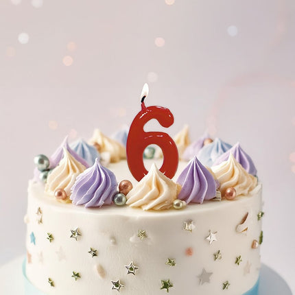Bougie rouge 6 ans 5.5cm
