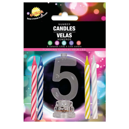 Bougeoir 5 ans Led 13cm