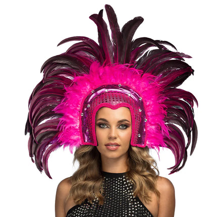 Coiffe Samba rose