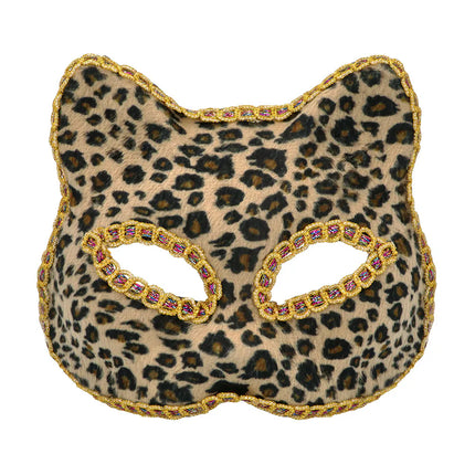 Masque de léopard doré