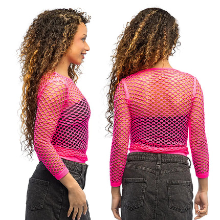 Visnet Shirt Roze Neon