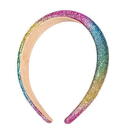 Bandeau de cheveux avec strass arc-en-ciel