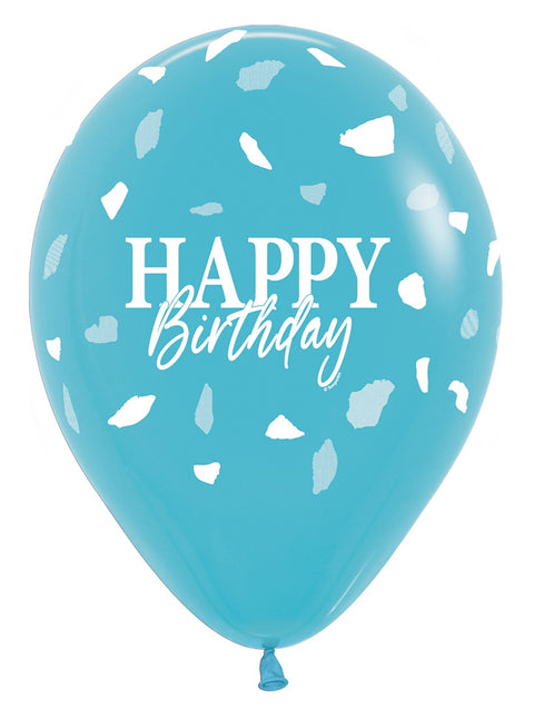 Bon anniversaire Ballons de baudruche bleu 30cm 25pcs