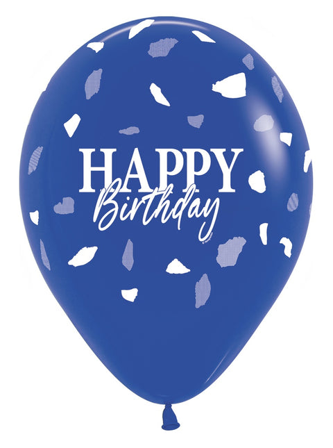 Bon anniversaire Ballons de baudruche bleu 30cm 25pcs