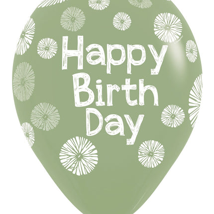 Bon anniversaire Ballons verts 30cm 25pcs