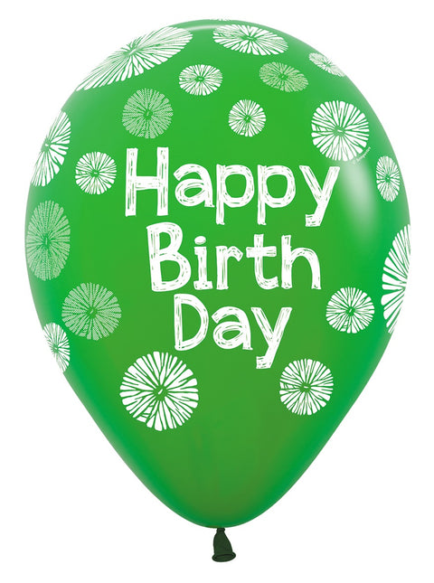 Bon anniversaire Ballons verts 30cm 25pcs