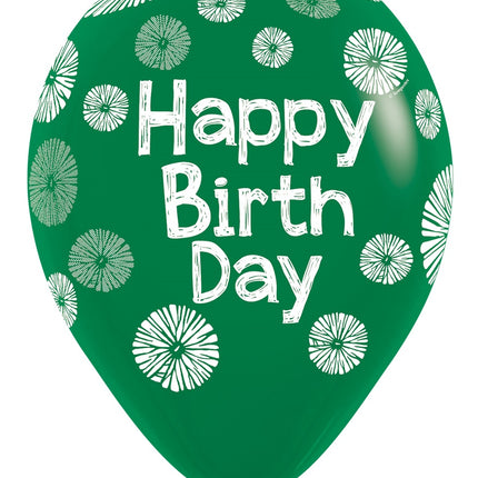 Bon anniversaire Ballons verts 30cm 25pcs