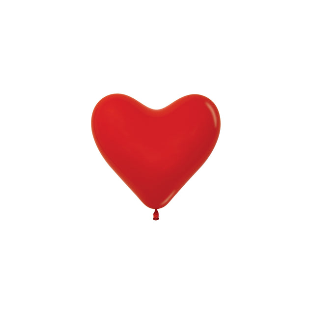 Ballons de baudruche à cœurs rouges 15cm 50pcs