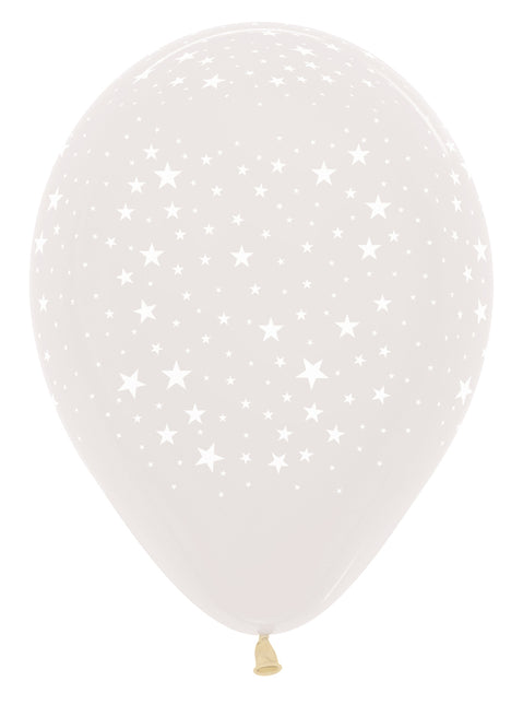 Ballons de baudruche transparents étoiles 30cm 25pcs