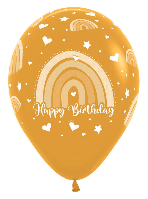 Bon anniversaire Ballons colorés arc-en-ciel 30cm 12pcs