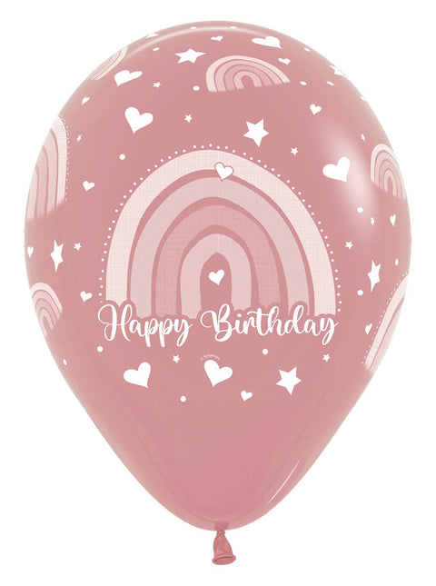 Bon anniversaire Ballons colorés arc-en-ciel 30cm 12pcs