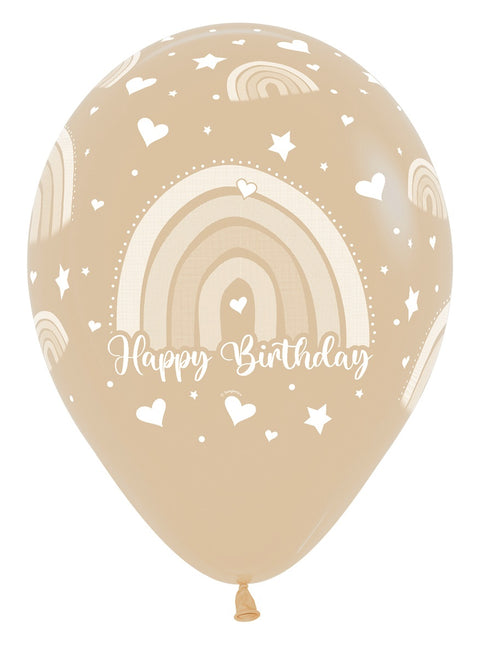 Bon anniversaire Ballons colorés arc-en-ciel 30cm 12pcs
