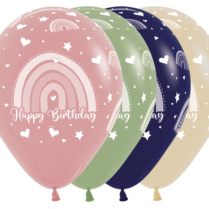 Bon anniversaire Ballons colorés arc-en-ciel 30cm 25pcs