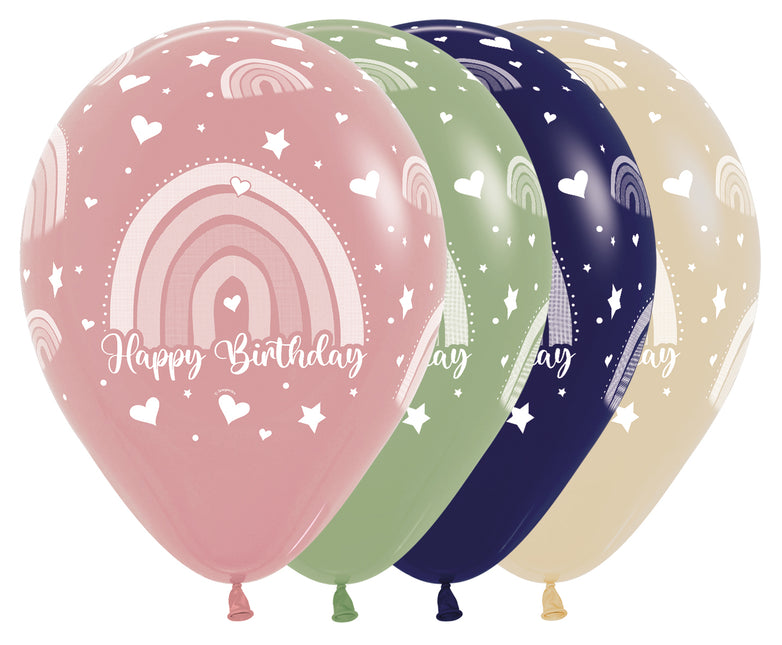 Bon anniversaire Ballons colorés arc-en-ciel 30cm 25pcs