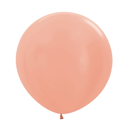 Ballons de baudruche or rose métallisé 61cm 3pcs