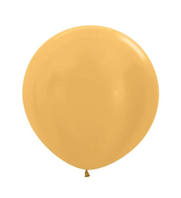 Ballons de baudruche dorés métalliques 61cm 3pcs