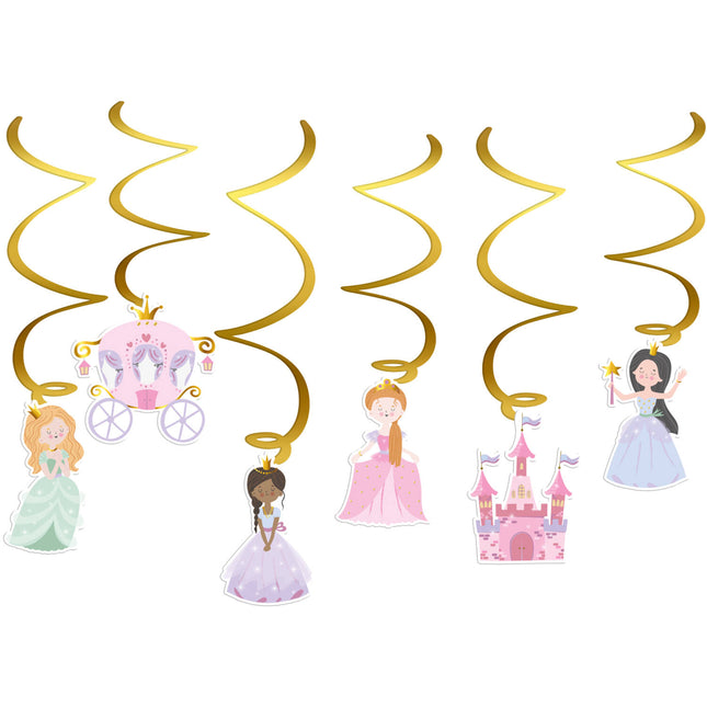 Décoration suspendue Princesses 6pcs