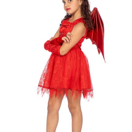 Devil Dress Red Girl 3 pièces