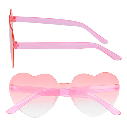 Lunettes de fête « Festival hearts » rouges