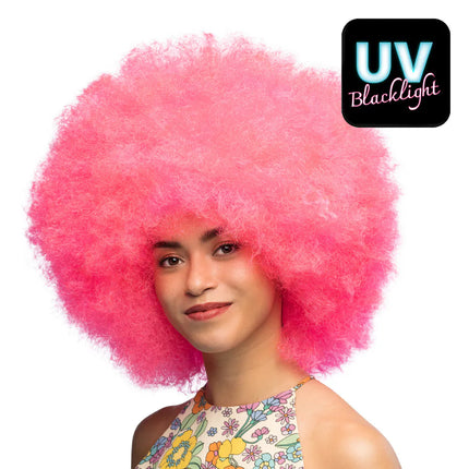 Perruque Sugar rose fluo UV