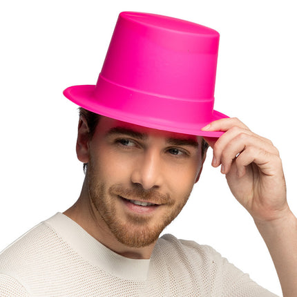 Chapeau néon rose