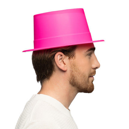 Chapeau néon rose