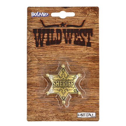 Badge « Sheriff » en métal doré