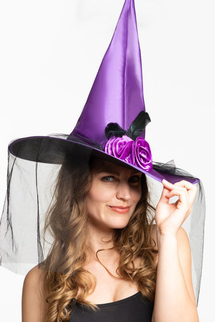 Chapeau de sorcière d'Halloween Violet