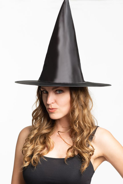 Chapeau de sorcière d'Halloween Noir Haut