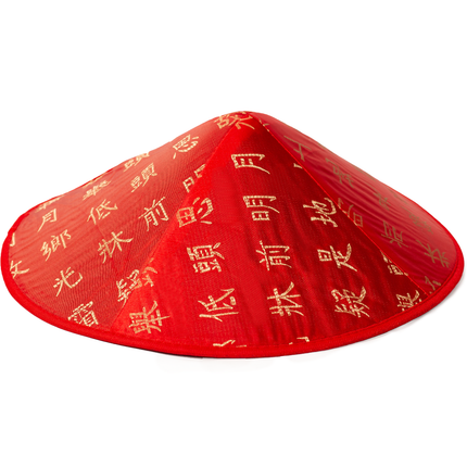 Chapeau chinois rouge