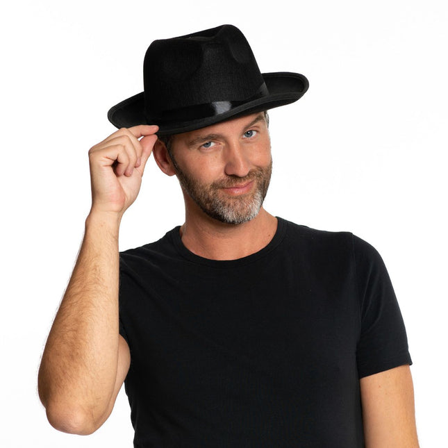 Chapeau de gangster Noir Basic