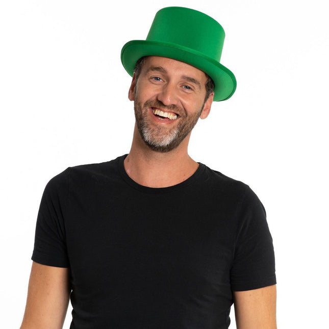 Chapeau haut Satin Vert