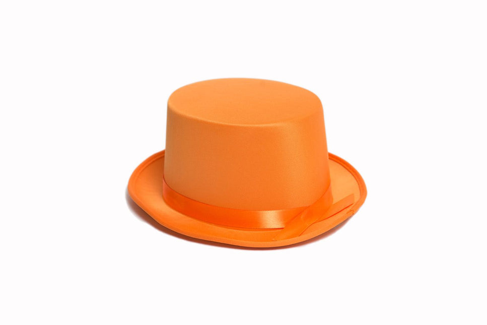 Chapeau haut Satin Orange
