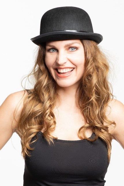 Chapeau melon en feutre noir