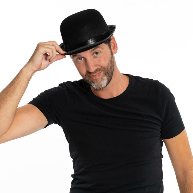 Chapeau melon en feutre noir