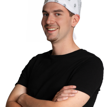 Bandana blanc 52cm