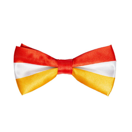Nœud papillon rouge/blanc/jaune - paquet de 6