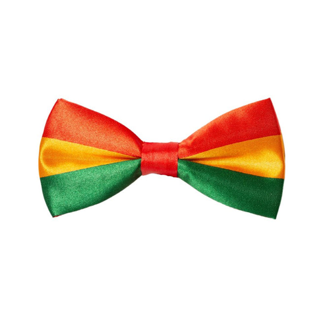 Nœud papillon rouge/jaune/vert - paquet de 6