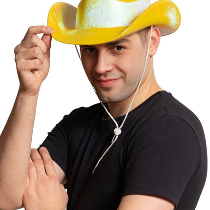 Chapeau de cow-boy or brillant