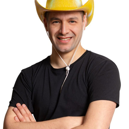 Chapeau de cow-boy or brillant