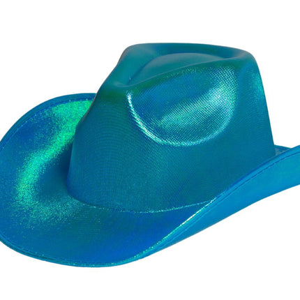 Chapeau de cow-boy turquoise brillant